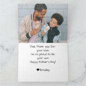 Einfache Best Vater je einfaches Foto Vatertag Karte (Innenseite)