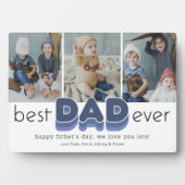 Einfache Best Vater je Foto Fotoplatte (Vorderseite)
