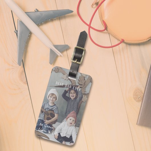 Einfache Best Vater-je-Foto-Gepäckmarke Gepäckanhänger