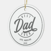 Einfache Best Vater je Foto Keramik Ornament (Links)