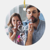 Einfache Best Vater je Foto Keramik Ornament (Hinten)