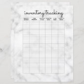 Einfache Bestandsaufnahme in weißem schwarzem Marm (Vorne/Hinten)