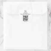 Einfache Bestandteile des QL-Logos Quadratischer Aufkleber (Tasche)
