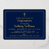 Einfache Bestätigung des Heiligen Kreuzes Folieneinladung (Vorderseite)