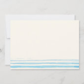 Einfache Bestätigung| Junge Einladung (Rückseite)