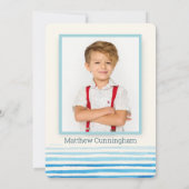 Einfache Bestätigung | Junge Einladung (Rückseite)