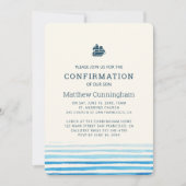 Einfache Bestätigung | Junge Einladung (Vorderseite)