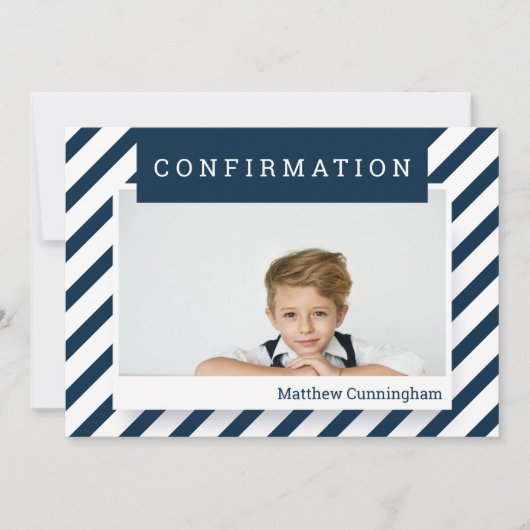 Einfache Bestätigung| Junge Einladung (Vorderseite)