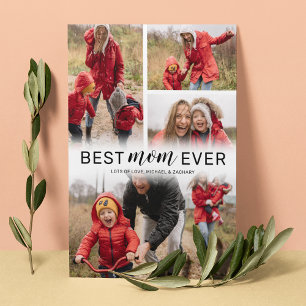 Einfache beste Mama je 4 Foto Muttertag Karte