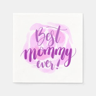 Einfache beste Mama je Muttertag   Napkin Serviette