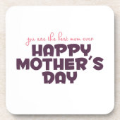 Einfache beste Mama je Muttertag | UNTERSETZER (Vorderseite)