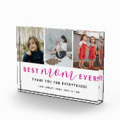 Einfache beste Mama je Skript Hot Pink 3 Fotoblock (Rechts)