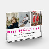 Einfache beste Mama je Skript Hot Pink 3 Fotoblock (Links)