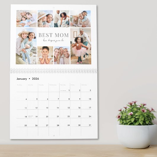 Einfache beste Mutter Fotocollage Kalender