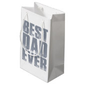 Einfache Beste Vater je Vater | Geschenktasche Kleine Geschenktüte (Rückseite Schrägansicht)