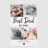 Einfache Beste Vater nach Par Picture Collage | Da Golfhandtuch (Vorderseite)