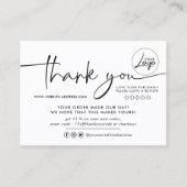 Einfache Bestellung Vielen Dank Geschäftskarte Visitenkarte (Vorderseite)