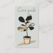 Einfache Betreuung für Pflanze-Shop-Bestellungen Begleitkarte (Vorderseite)