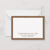 Einfache betriebswirtschaftliche Typografie Mitteilungskarte (Rückseite)