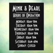 Einfache Betriebszeiten Statische Fensterklammern Fensteraufkleber (Blatt 3)