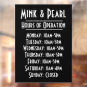 Einfache Betriebszeiten Statische Fensterklammern Fensteraufkleber (Blatt 2)