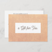 Einfache Bettwäsche (Bild) Geschenkgutschein (Vorne/Hinten)