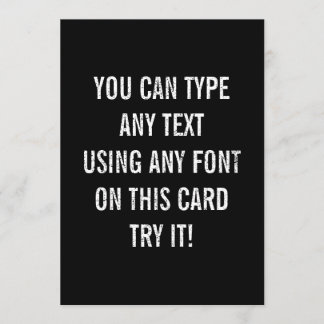 Einfache beunruhigte schwarze personalisierte einladung