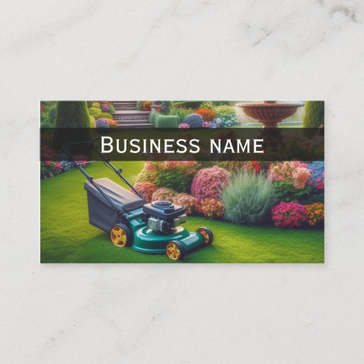 Einfache, bezaubernde Gartenlaichkarte - Business Visitenkarte (Vorderseite)