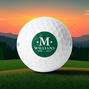 Einfache Bezeichnung Anfangsbuchstaben M Grün Golfball