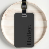 Einfache Bezeichnung der Schwarzen Moderne Monogra Gepäckanhänger