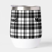 Einfache Bezeichnung der Tartan-Schwarz-Weiß-Monog (Rechts)