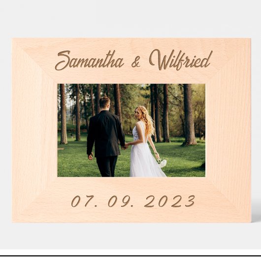 Einfache Bezeichnung des Hochzeitdatums für benutz Geätzte Rahmen