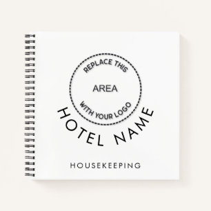 Einfache Bezeichnung des Hotels QR-Code Notizblock