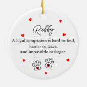 Einfache Bezeichnung des Tieres Keramik Ornament (Hinten)