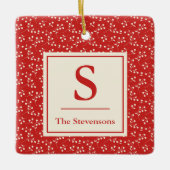 Einfache Bezeichnung des Vintagen roten Botanische Keramikornament (Vorderseite)