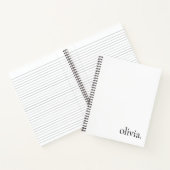 Einfache Bezeichnung für berufliche Schwarz-Weiß-M Notizblock (Innenseite)