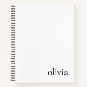 Einfache Bezeichnung für berufliche Schwarz-Weiß-M Notizblock (Vorderseite)