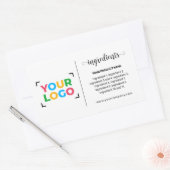 Einfache Bezeichnung für das Logo hinzufügen Rechteckiger Aufkleber (Umschlag)