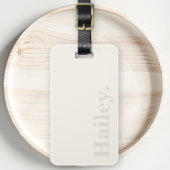 Einfache Bezeichnung für ein Elfenbeinweißes, mode Gepäckanhänger