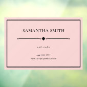 Einfache Bezeichnung für kleine Unternehmen Nail S Fensteraufkleber (Blatt 3)