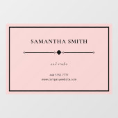 Einfache Bezeichnung für kleine Unternehmen Nail S Fensteraufkleber (Blatt)