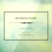 Einfache Bezeichnung für kleine Unternehmen Schwar Fensteraufkleber (Blatt 3)