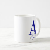 Einfache Bezeichnung für moderne Monogramme Kaffeetasse (VorderseiteRechts)