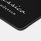 Einfache Bezeichnung für Schwarze Schreibtischunterlage (Ecke)