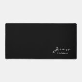 Einfache Bezeichnung für Schwarze Schreibtischunterlage (Vorderseite)