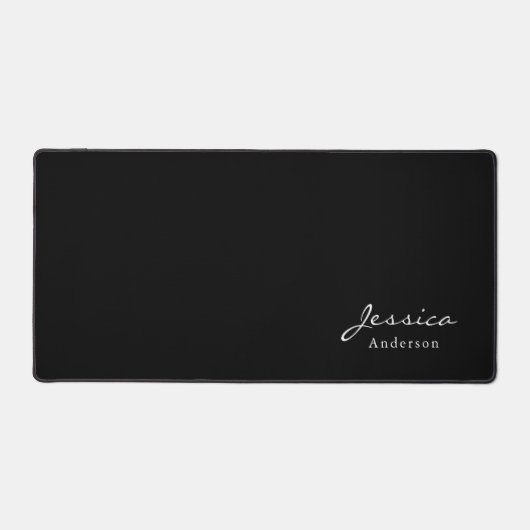 Einfache Bezeichnung für Schwarze Schreibtischunterlage (Vorderseite)