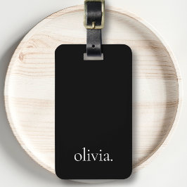 Einfache Bezeichnung für Schwarzweiß-Monogramme Gepäckanhänger