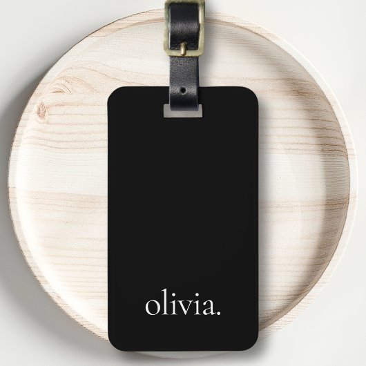 Einfache Bezeichnung für Schwarzweiß-Monogramme Gepäckanhänger