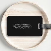 Einfache Bezeichnung für Schwarzweiß-Monogramme Gepäckanhänger