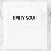 Einfache Bezeichnung für Weißwasser Rechteckiger Aufkleber (Tasche)